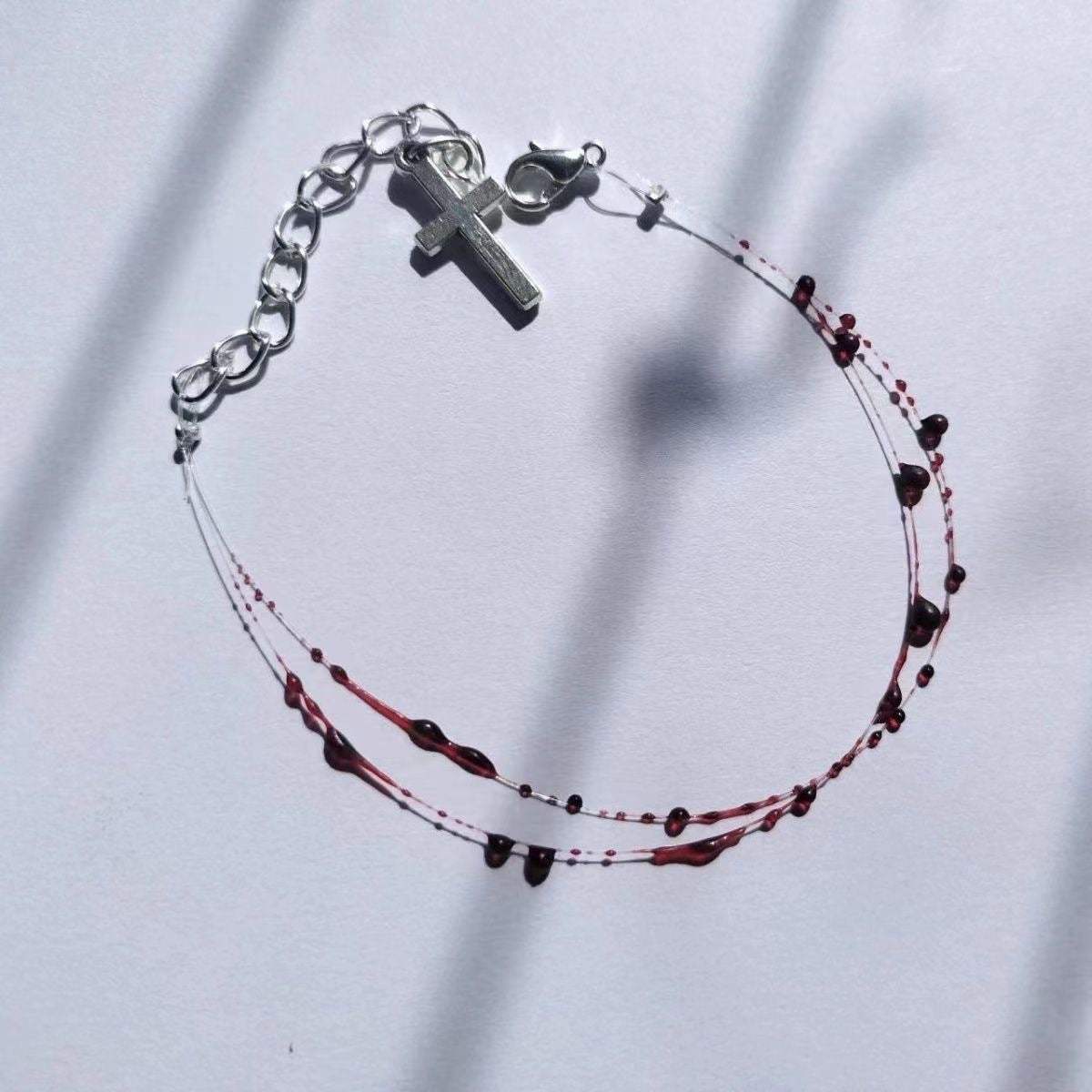 Brazalete para el cross creativos de la sangre roja al por mayor